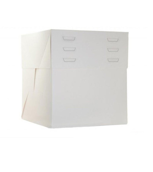 Caja para tarta blanca 20cm altura regulable