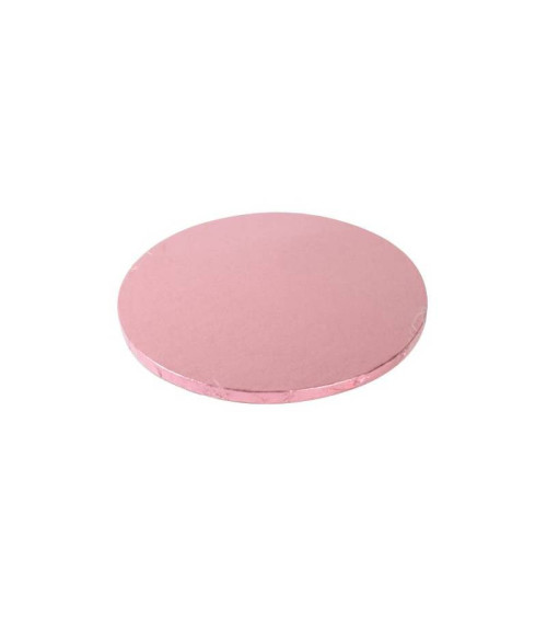 Cake drum redondo rosa claro 30cm/12mm de grosor - FUNCAKES