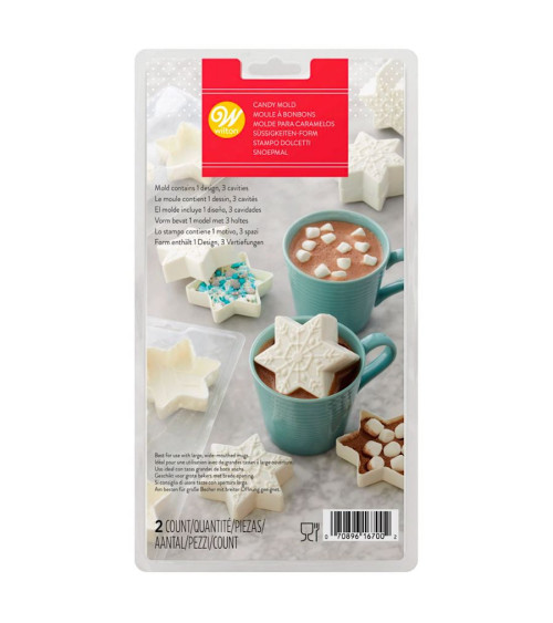Molde para chocolate copo de nieve 3D - WILTON