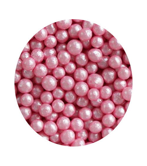 Perlas de azúcar rosas 4mm 90gr - AZUCREN