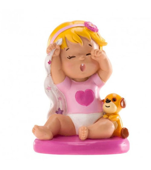Figura bebé bostezando rosa - DEKORA