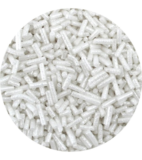 Fideos de azúcar blancos metalizados 80gr - AZUCREN