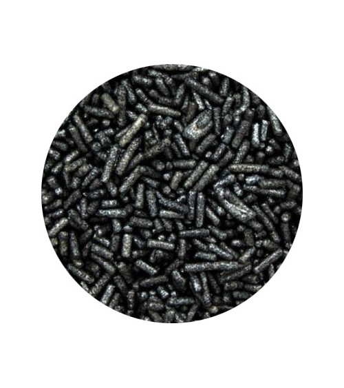 Fideos de azúcar negros metalizados 80gr - AZUCREN