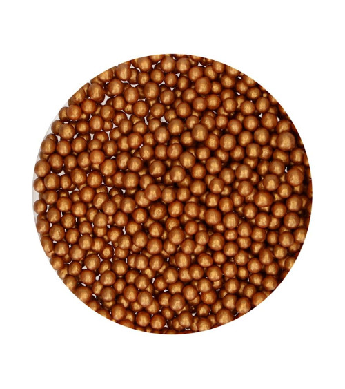 Perlas de azúcar blandas color bronce 60gr - FUNCAKES