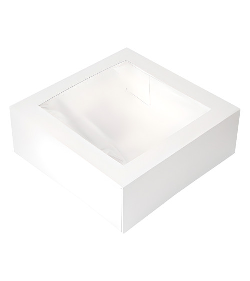 Caja para tarta blanca con ventana 33cm - SWEETKOLOR