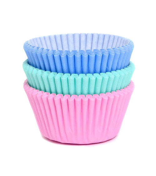 Set cápsulas cupcakes tonos pastel 75u - HOUSE OF MARIE