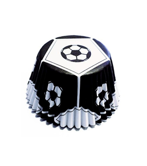Cápsulas cupcakes metalizadas balón de fútbol 30u - PME